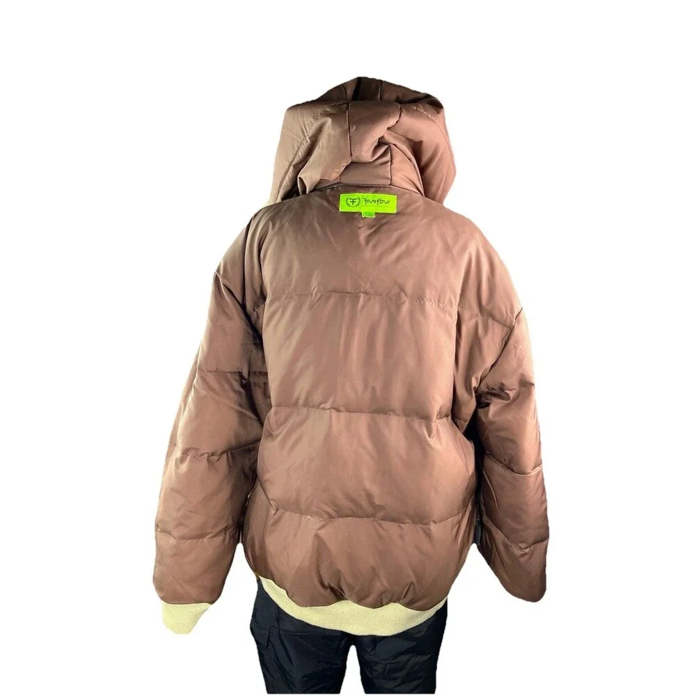 FIVE FOUR LA Down Feather Puffer Snow Ski Jacket Women Sz XXL Real Fur Trim